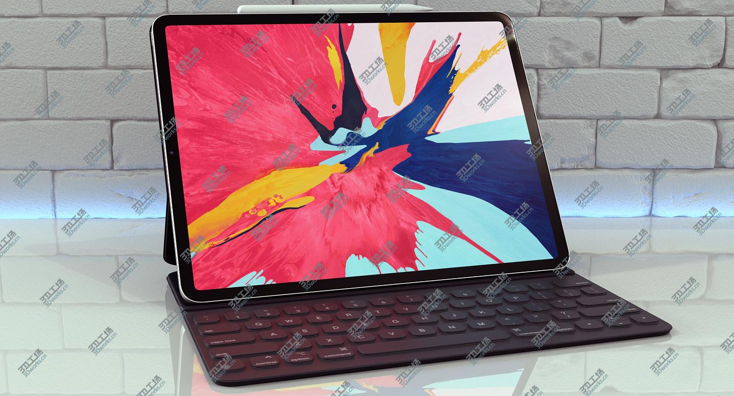 images/goods_img/2021040161/Silver Apple iPad Pro 2019 with Smart Keyboard 3D model/5.jpg